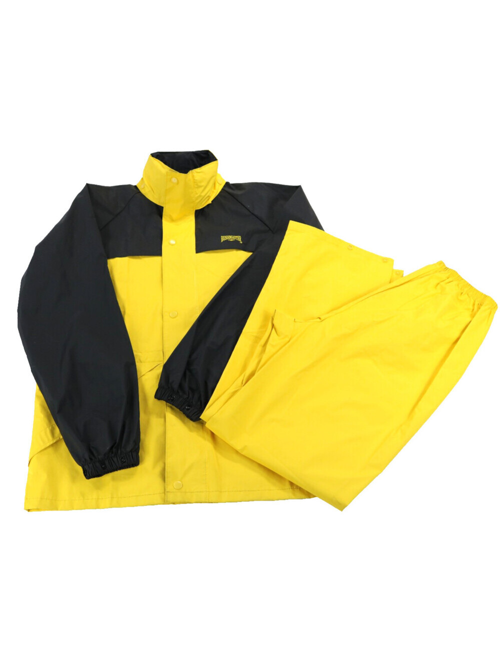 rain suit S small black yellow Bushmaster jacket pants breathable pockets vents